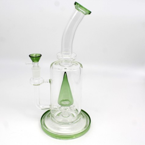 11" Internal Cone Design Water Pipe with Disc Percolator With 14 MM Male Banger 