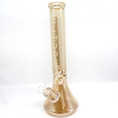 16" Cali Cloud X Electro Plated Art 9MM Beaker Water Pipe With 14MM Male Bowl