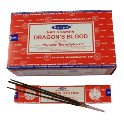SATYA NAG CHAMPA INCENSE DRAGON'S BLOOD  15G X 12 BOXES = 180G