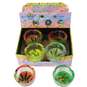 GLASS ASHTRAY DECAL DESIGN 6 PER PACK