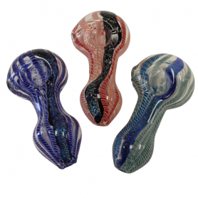 4'' DICRO ASSORTED COLOR HEAVY DUTY GLASS HAND PIPE 