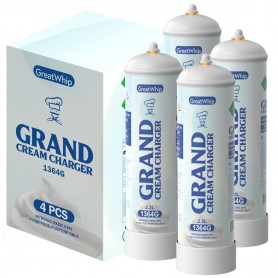 Great  Whipped Cream Chargers (4CT) - 2.2Liter Cylinder (FOR FOOD PREPARATION ONLY)