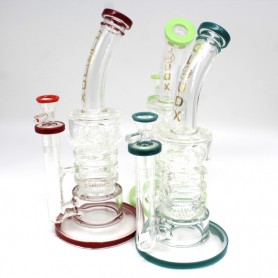 9.5'' Cali Cloudx double Honey Comb Ring Water Pipe with 14 Mm Male Banger 
