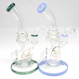 10'' Cali Cloudx Flat Bottom Handled Design Water Pipe With 14 MM Male Banger