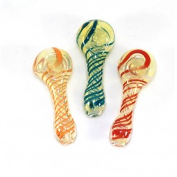 3'' Skinny Swirl Color Glass Hand Pipe 
