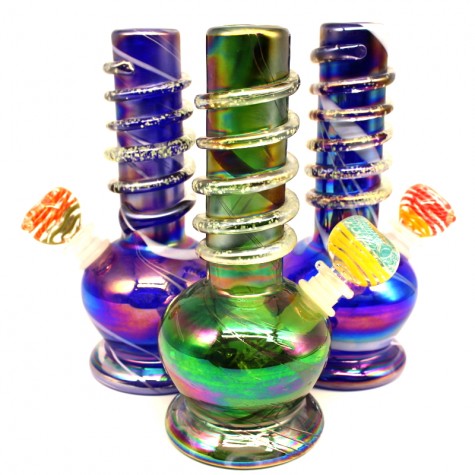 8.5'' Heavy Vase Style Soft Glass Water Pipe G-G 