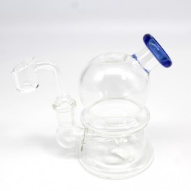 4'' BALL DESIGN CLEAR DAB RIG WITH 14 MM MALE BANGER 
