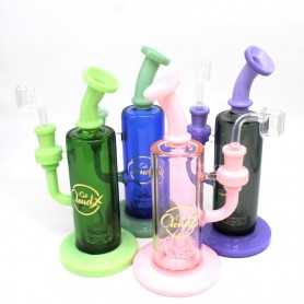 8'' CALI CLOUDX FULL TUBE COLOR SHOWER HEAD PERCOLATOR WATER PIPE WITH 14 MM MALE BANGER 