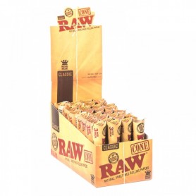 Raw Classic King Size Cone 32 packs Per Box 3 Cones Per Pack 96 Cones Per Box 