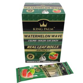 KING PALM WATERMELON WAVE  2 SLIMS ROLLS PER PACK / 20 PACK PER BOX