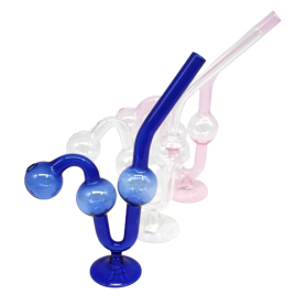 7'' STAND UP SOLID COLOR TRIPLE HEAD OIL BURNER PIPE 