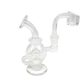 4.5'' RECYCLE DAB RIG WATER PIPE WITH 10 MM MALE BANGER 