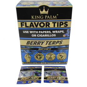 KING PALM FLAVOR TIPS BERRY TERPS 2 TIPS PER PACK / 50 PACK PER BOX 