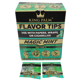 KING PALM FLAVOR TIPS TERPS MAGIC MINT 2 TIPS PER PACK / 50 PACK PER BOX 
