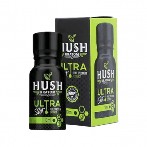 Hush Ultra Shot Full Spectrum Kratom Extract - 10ml (12ct)