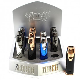 MODEL NO # 61519 SCORCH DOUBLE FLAME TORCH LIGHTER 12 PIECES PER DISPLAY