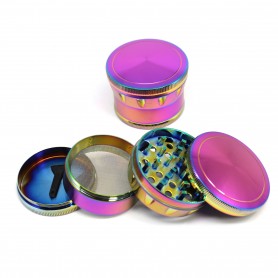 4 Part Rainbow Color Heavy Duty Grinder 63 MM