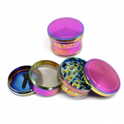 4 Part Rainbow Color Heavy Duty Grinder 63 MM