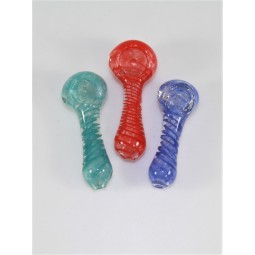 3'' Solid Color With  Inner Swirl Glass Hand Pipe 