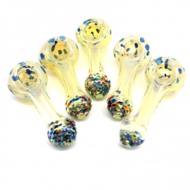 3'' BLUE DOT COLOR GLASS HAND PIPE 