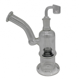 8'' FLAT BOTTOM SIDE ARM WATER PIPE WITH 18 MM MALE BANGER 