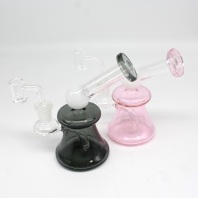 5'' TUBE COLOR SIDE ARM DAB RIG WATER PIPE WITH 14 MM MALE BANGER 
