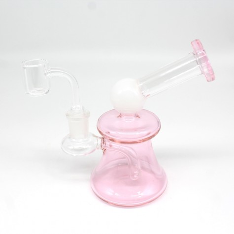5'' TUBE COLOR SIDE ARM DAB RIG WATER PIPE WITH 14 MM MALE BANGER 