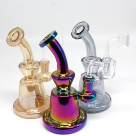 6.5'' COLORFULL DAB RIG WATER PIPE WITH 14 MM MALE BANGER