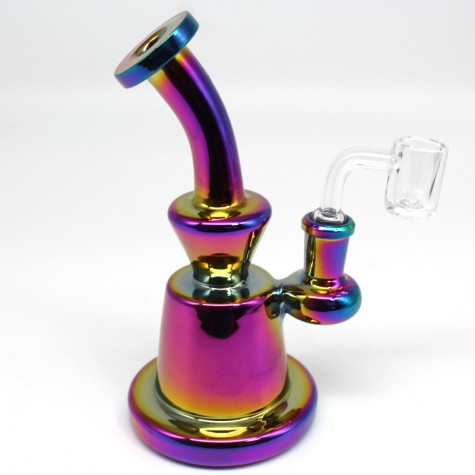 6.5'' COLORFULL DAB RIG WATER PIPE WITH 14 MM MALE BANGER