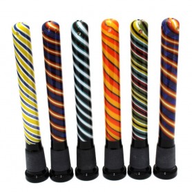 4.5'' Colorful Down Stem 18 MM Male to 14 MM Female Glass On Glass
