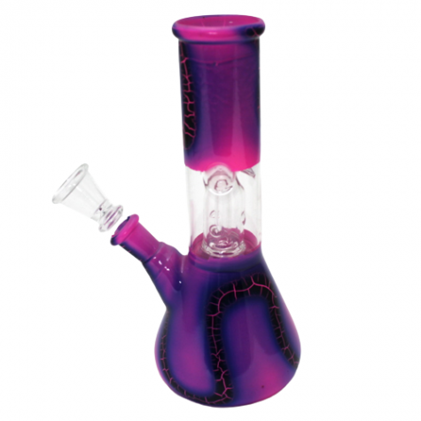 8'' Beaker Base Decorated Color Single Side Bowl Water Pipe