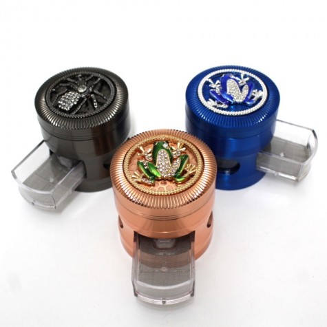 4 Layers Assorted Color Top Design With Drawer New Heavy Duty Metal Grinder 63 MM