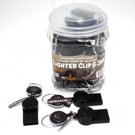 Lighter Clip With Silicone Container 24 Pcs Per Jar