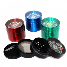 4 part Heavy Zinc Grinder With Two Dice 63MM
