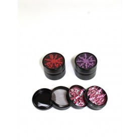 4 Part Clear Top Design With Color Aluminium Grinder 56 MM 