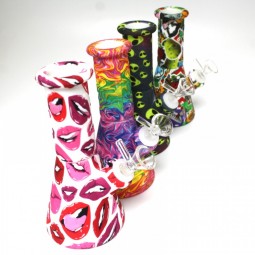 7'' Silicone Multi Color Beaker Water Pipe with 14 MM Male Glass Bowl