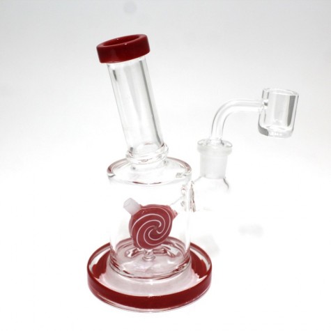 6" Flat Bottom Dab Rig with 14mm Male Banger
