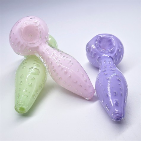 4.5" SLIME COLOR HEAVY GLASS HAND PIPE