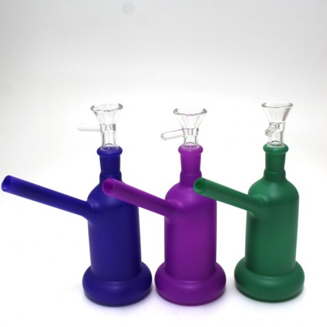 6" Assorted Color Side Arm Waterpipe W/ Slide Bowl