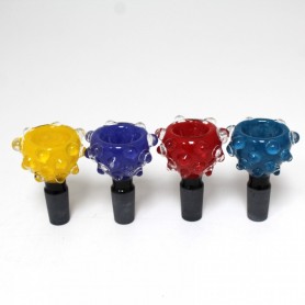 14 MM Male USA Color Cubed Design Bowl Glass On Glass