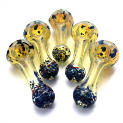 3.5'' Blue Dot Color Glass Hand Pipe