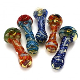 3.5'' Mixed Swirl Color Glass Hand Pipe