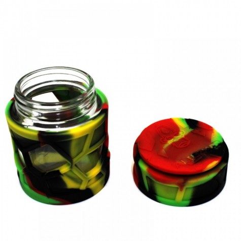 Silicone Cover With Glass Jar Small Size