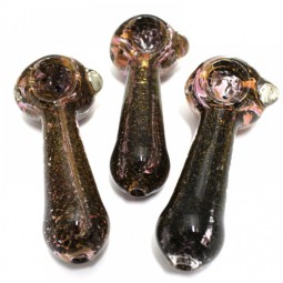 4.5'' Gold Fumed Brown Color Heavy Duty Glass Hand Pipe