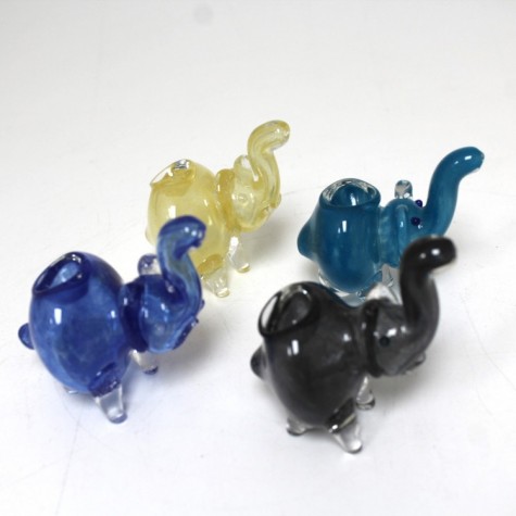 Elephant Glass Pipe Solid Color Small Size