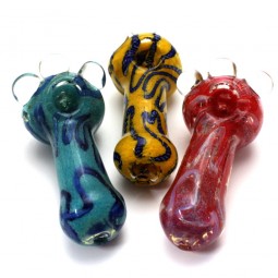 5'' Jumbo Size Cubed Color Extra Heavy Duty Glass Hand Pipe