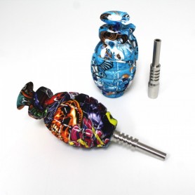4'' Silicone Multi Color Grenade Nectar Kit 14 MM