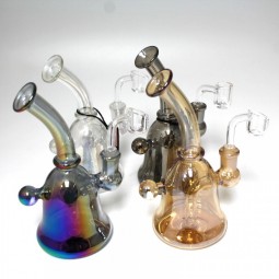 7''  Cali Cloudx Cubed Design Dab Rig Water Pipe With 14 MM Male Banger
