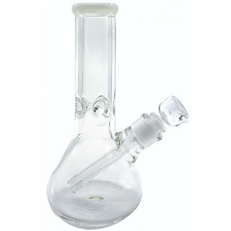 10" 9MM Tube Color Glass Beaker Water Pipe w/ 14MM Male Bowl