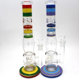 15'' Cali Cloudx Straight Color Stripe Water Pipe G-G